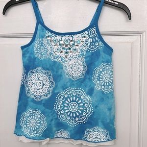 Adorable girls justice Embellished tank top size 6/7.